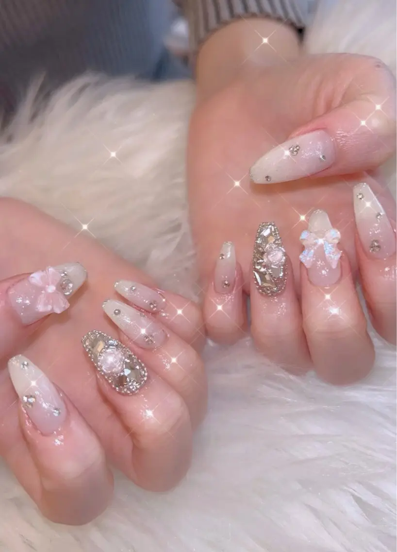 ネイル アートネイル 持ち込み バレンタイン ハンドネイル アイラブミーネイル MAMI指名のネイルデザイン