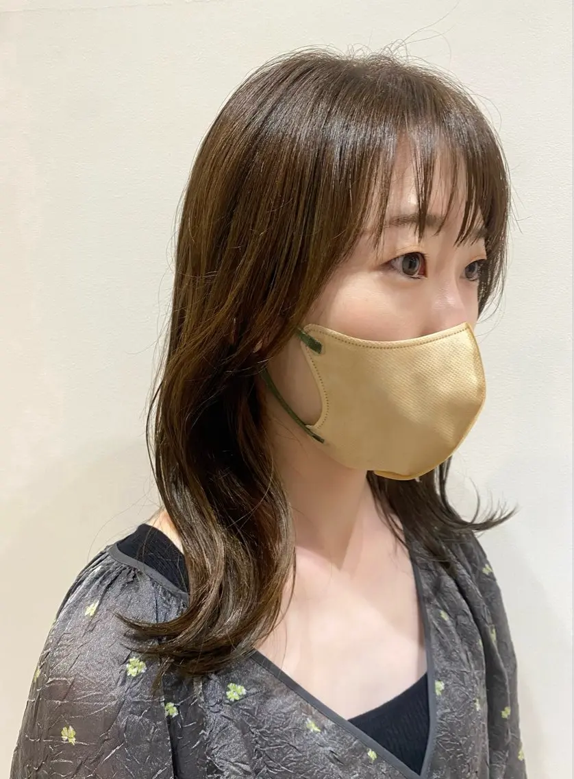 セミロング カラー アディクシーカラー ボブ くびれヘア 外ハネヘア カット ヘアカラー トリートメント ♡オシャ髪♡AI ✂️newi町田のヘアスタイル