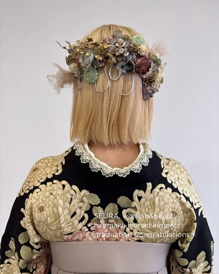ヘアアレンジ ヘアセット SEURA. KISAのマツエク・マツパデザイン