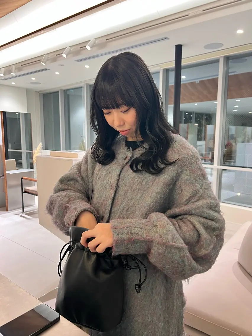 セミロング 顔まわりカット/透け カラー/Memi🎀のヘアスタイル