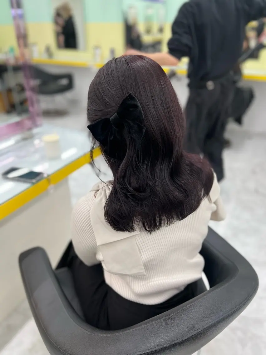 ロング カラー ヘアカラー 🧸レイヤー× ベージュ🥯カホ🍯のヘアスタイル
