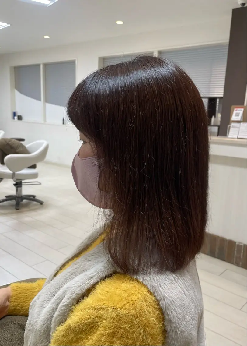 ミディアム ボブ レイヤーカット アミーベル🧸🧡 本店✂️しおりのヘアスタイル