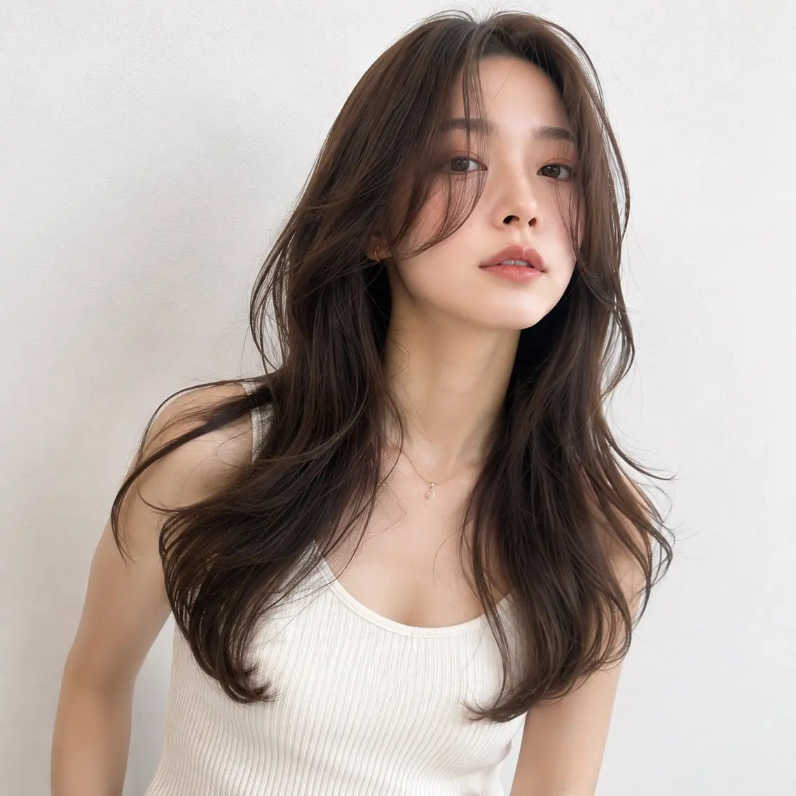 ロング カラー バレイヤージュ ブリーチ ケアブリーチ 透明感カラー ダブルカラー カット ヘアカラー トリートメント 小田部慎也 海外レイヤー×艶髪のヘアスタイル