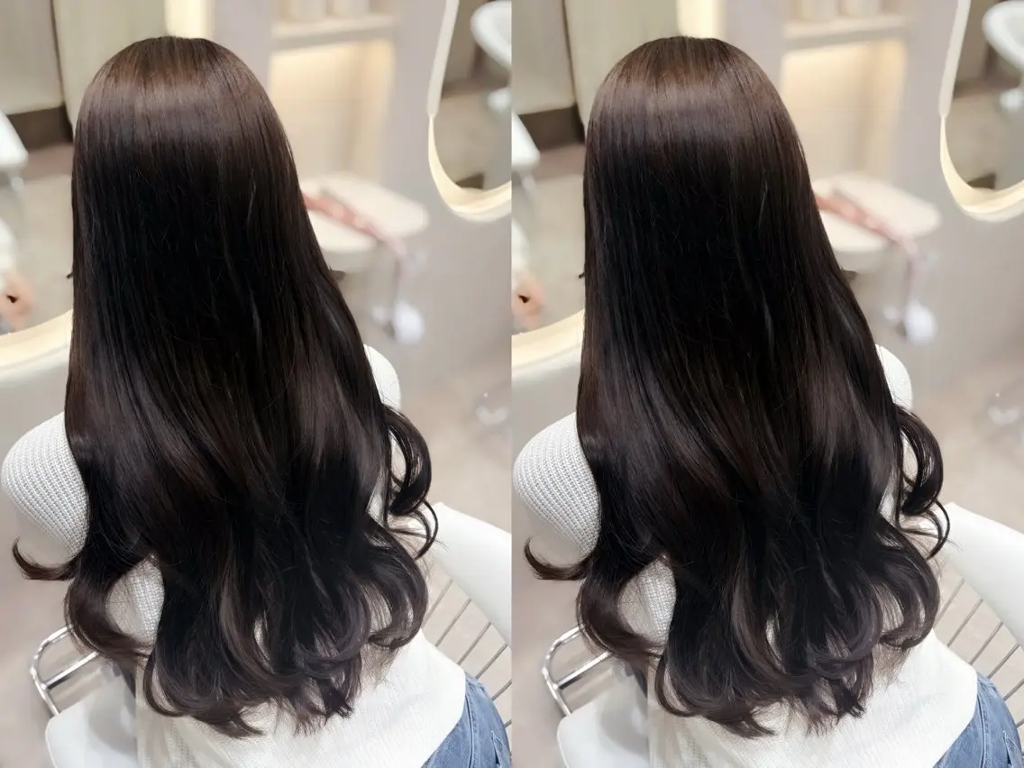 ロング ヘアカラー トリートメント 上品♡韓国レイヤー 🤍のの🤍のヘアスタイル