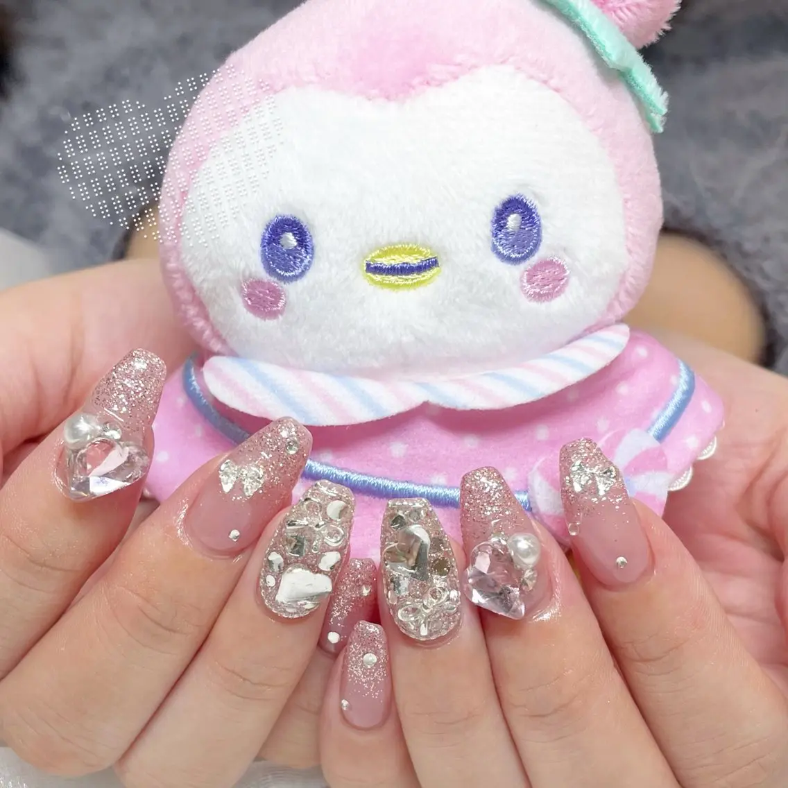 ネイル キラキラネイル ピンク ハンドネイル フットネイル Tsukahara 🌷仙台PARCOのネイルデザイン