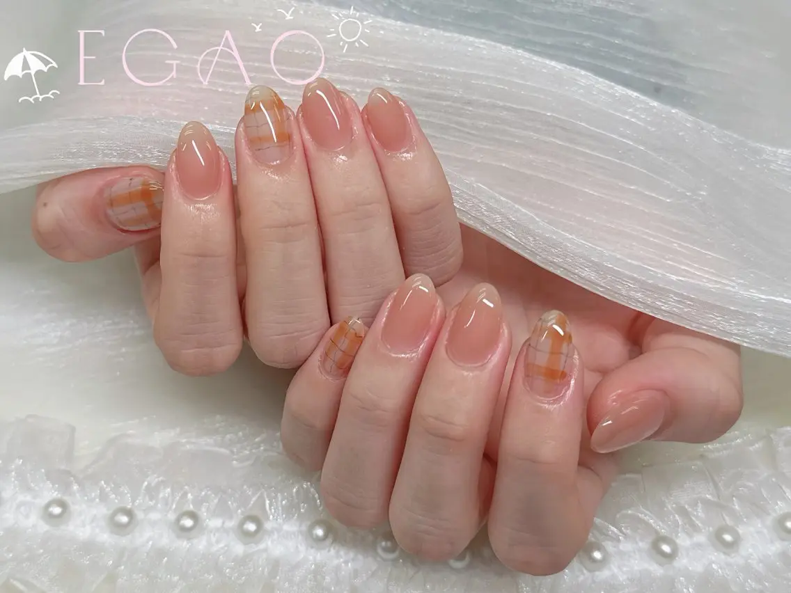 ネイル アートネイル フットネイル フレンチネイル ジェルネイル グラデーション ハンドネイル EGAO NAIL 錦糸町店のネイルデザイン