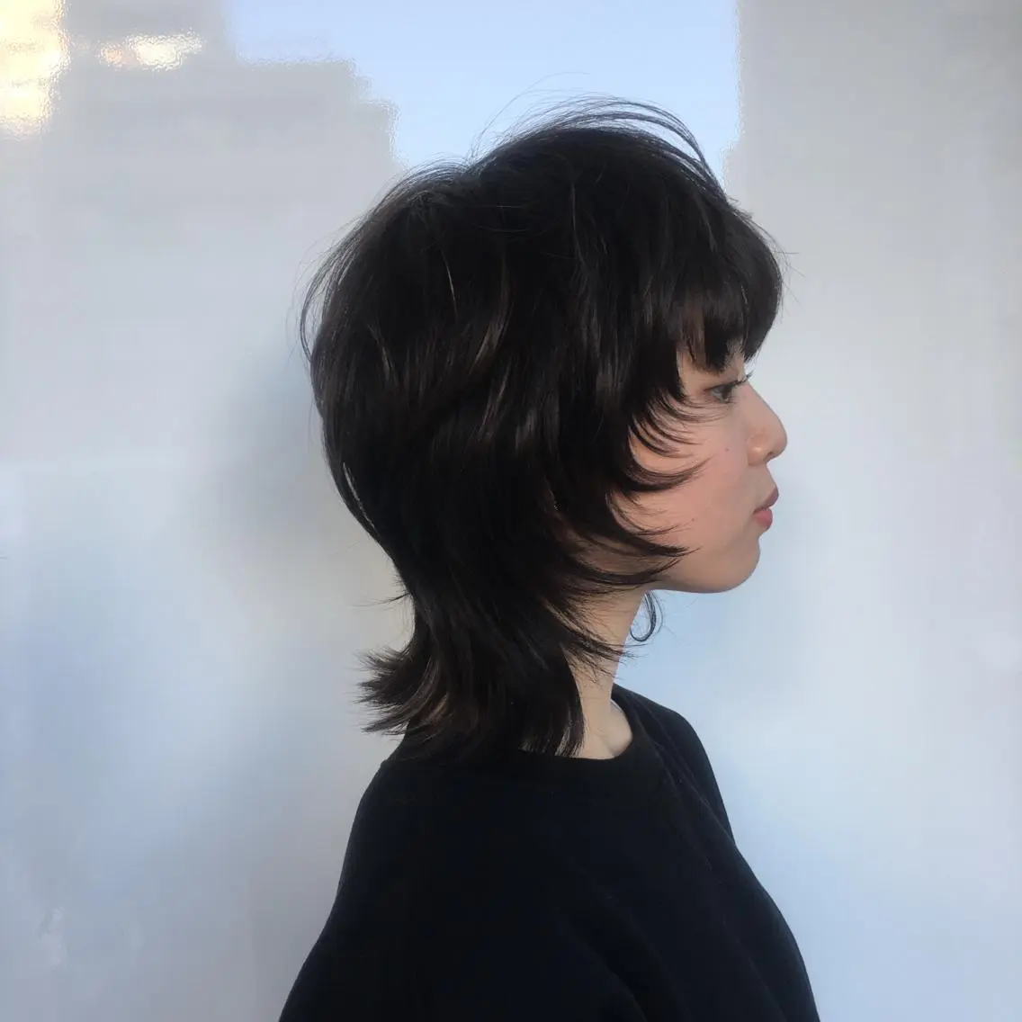 ミディアム パーマ ミディアムパーマ くびれヘア ウルフカット Fuu👣ボブ/ボブ ヘア/ベージュカラーのヘアスタイル