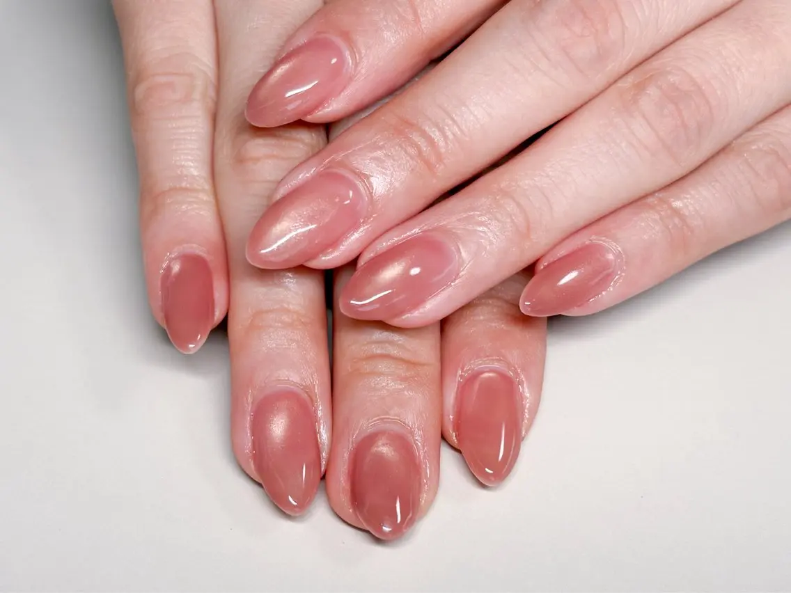 ネイル マグネットネイル ピンク シンプルネイル ハンドネイル nail salon Ecloreのネイルデザイン