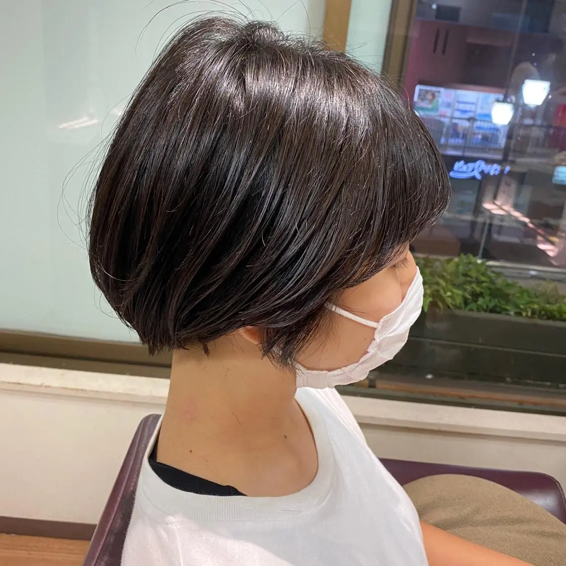 ショート 顔周りカット ショートヘア 佐川 絢のヘアスタイル