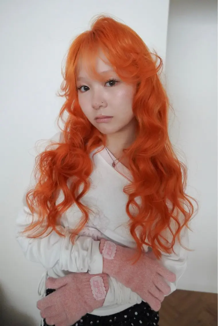 カラー オレンジ DEAN 栄店のヘアスタイル