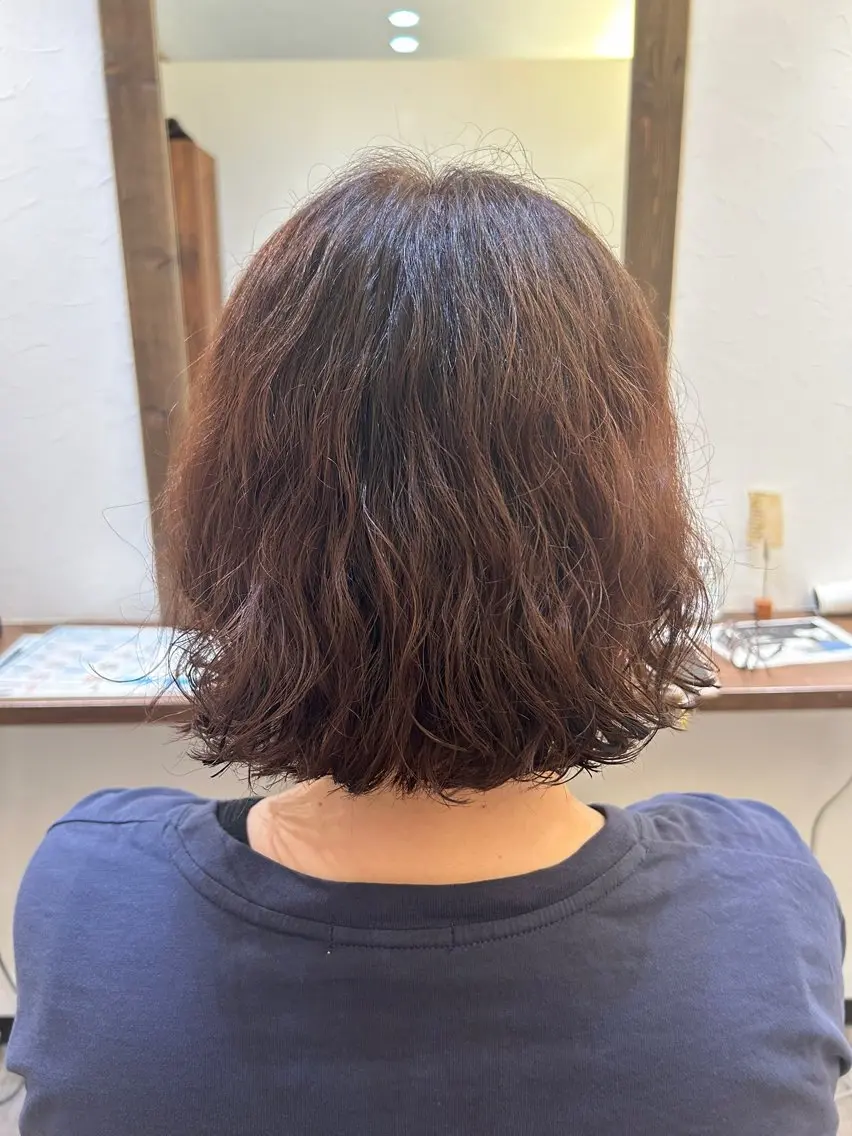ショート パーマ ボブ カット パーマ 鈴木 香奈のヘアスタイル
