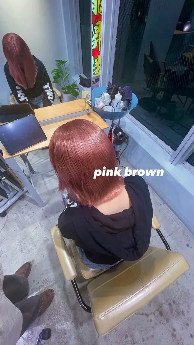 ミディアム ピンクブラウン 【🥀履歴修正🥀】 ハイトーン職人/拓真のヘアスタイル