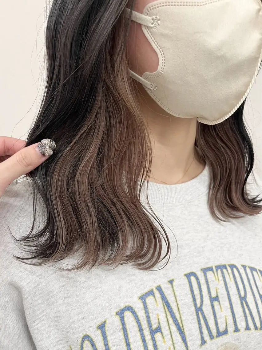 ミディアム カラー ベージュカラー 暖色カラー/ ヘアセット🌛櫻井舞のヘアスタイル