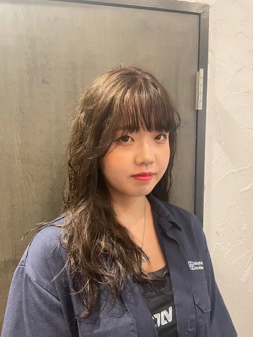 ロング パーマ 梨子🐣艶カラー🌈 ダメージレス💖のヘアスタイル
