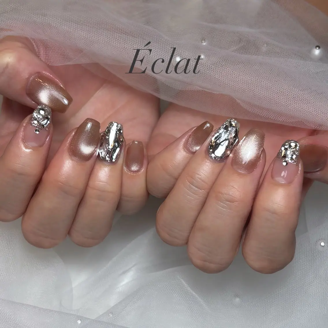 ネイル 持ち込み ネイルチップ ハンドネイル nail salon Éclatのネイルデザイン