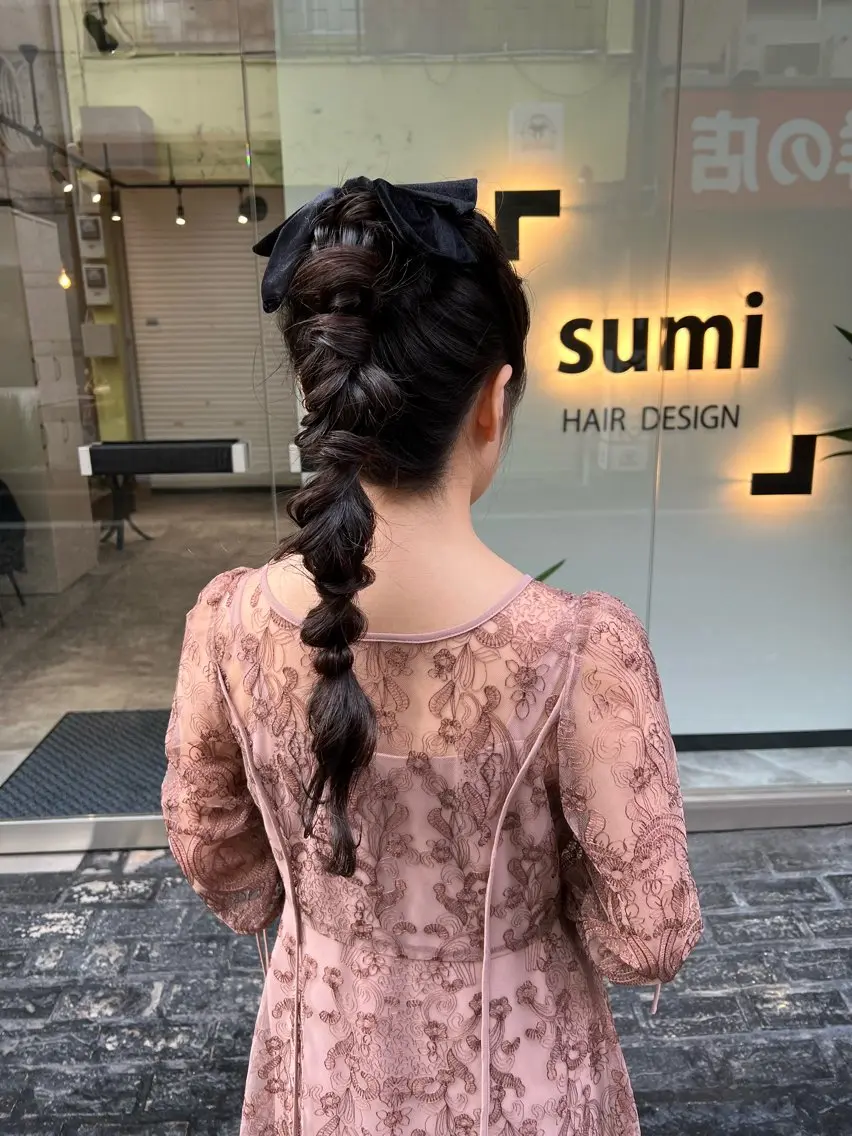 ロング カラー ヘアアレンジ ポニーテール ロング 「sumi」 AMIのヘアスタイル