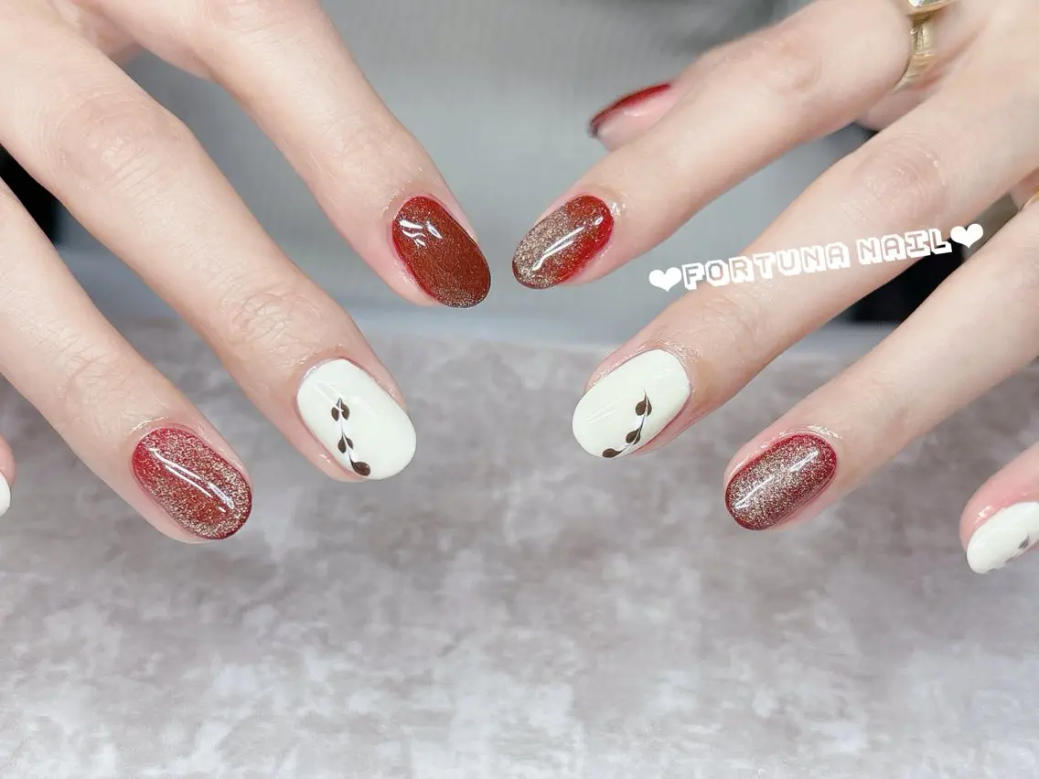 ネイル バレンタイン Nail •Head スパFortunaのネイルデザイン