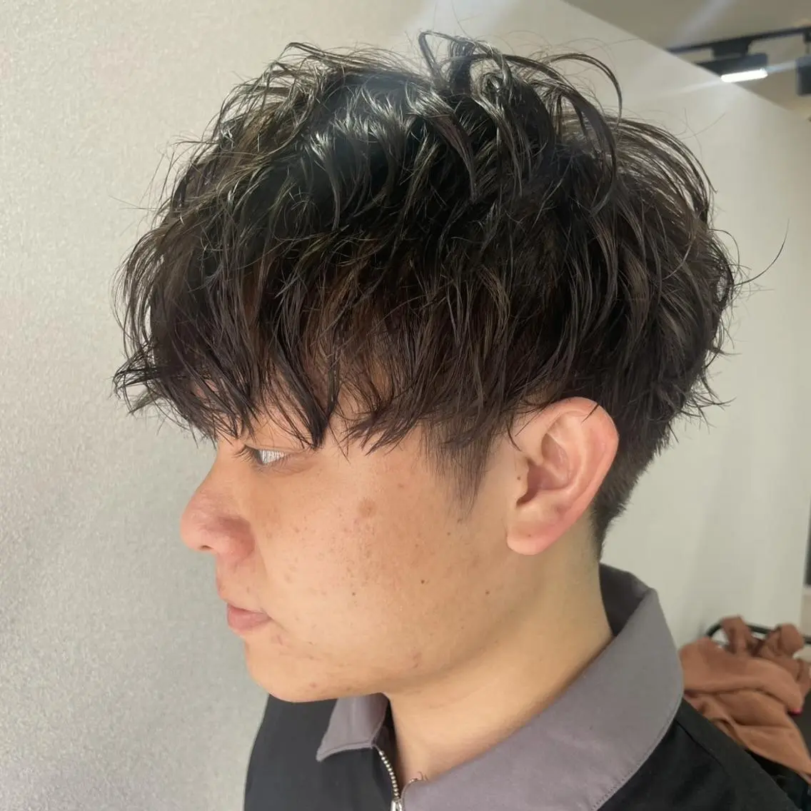 メンズ ショート パーマ カット ヘッドスパ 絶壁解消/横顔美人に なるカット/尾瀬和也のヘアスタイル