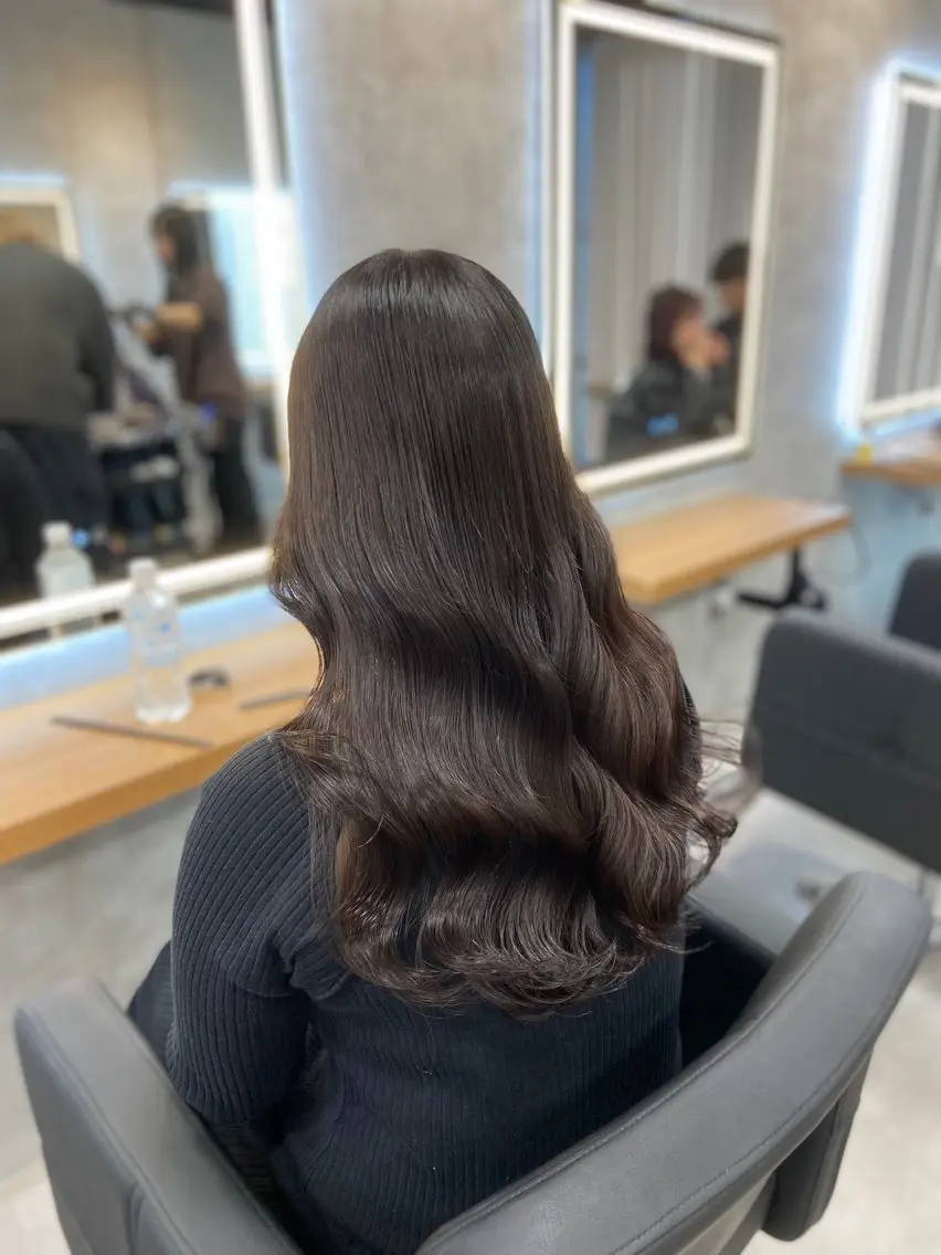 ロング カラー ヘアアレンジ カット ヘアカラー ヘアセット レイヤー×透明感カラ ーHAYATOのヘアスタイル