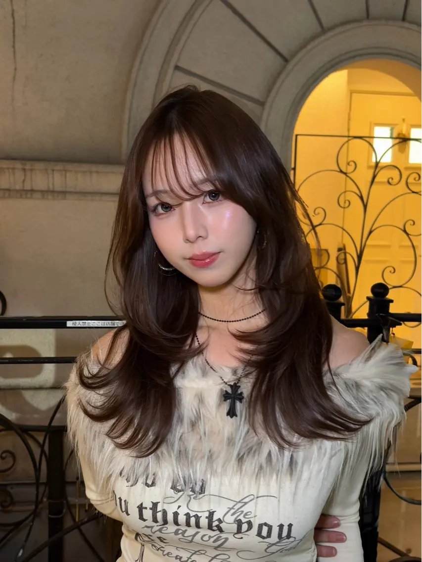 ロング 顔まわりレイヤー 顔周りカット レイヤーカット スパイキーショート/ 吉村駿佑のヘアスタイル