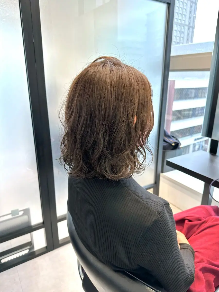 ミディアム カラー パーマ ミディアムパーマ カット ヘアカラー パーマ SALOWIN大宮 /KYOHEI✂️のヘアスタイル
