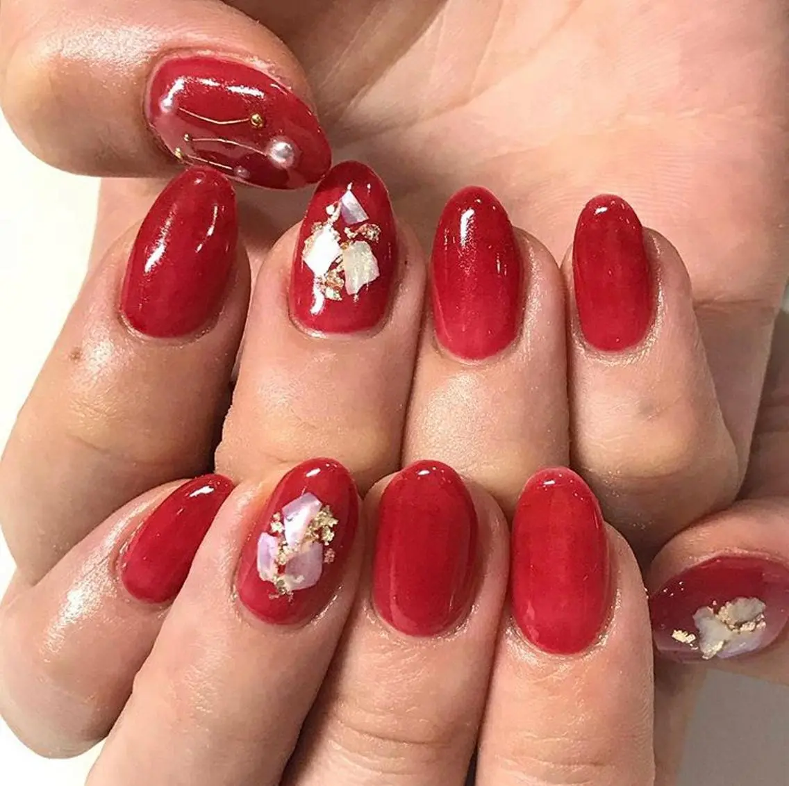 ネイル 渋谷／チップ長さ出し 👑アプレgel-xのネイルデザイン