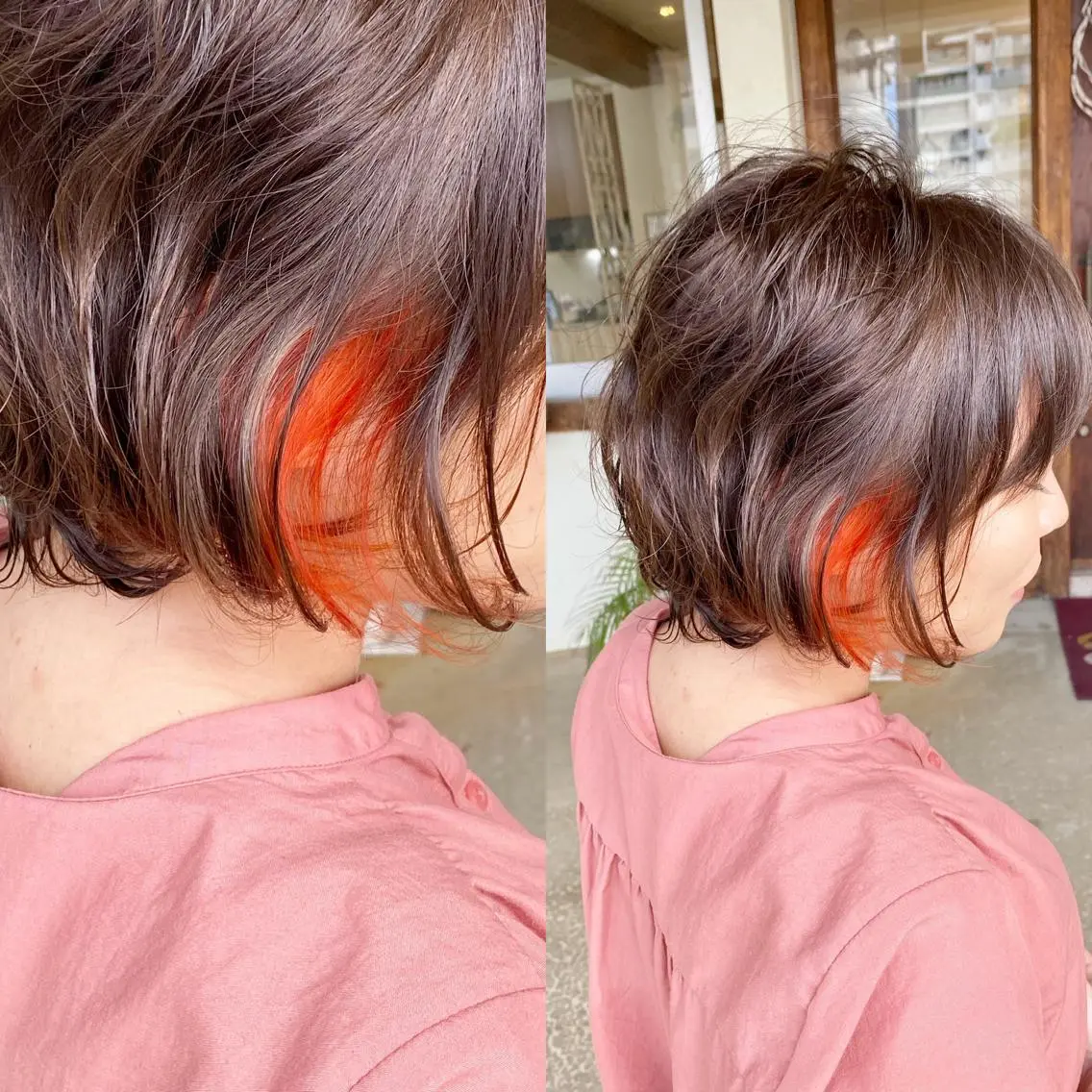 ショート カラー インナーカラー カット ヘアカラー grand juteのヘアスタイル
