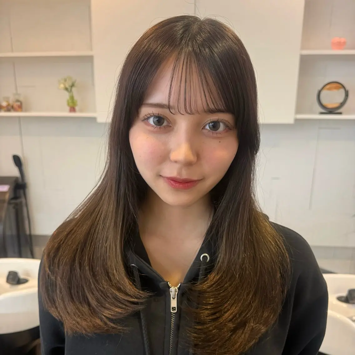 ミディアム 『新潟でトレンド ヘアなら僕』あいるのヘアスタイル