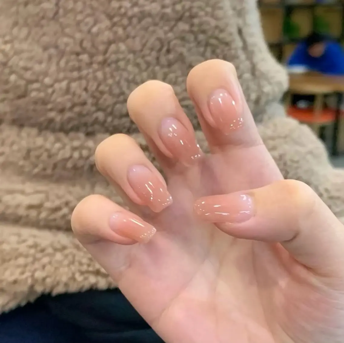 ネイル チークネイル 長さ出し フレンチネイル ガーリー 韓国ネイル sun nail池袋 モデル募集のネイルデザイン