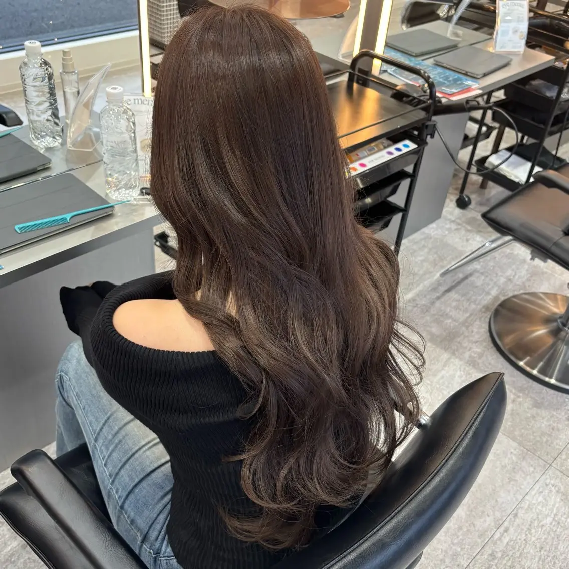 ミディアム カット ヘアカラー トリートメント 大人可愛い/韓国 レイヤー🎀まおのヘアスタイル
