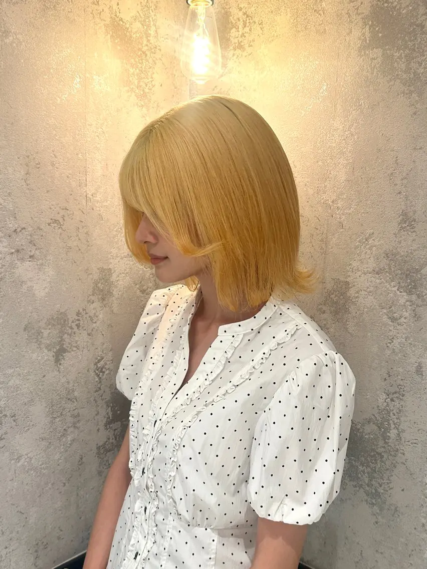 抜きっぱなしブロンドヘア🤍✨️ブリーチ1回の写真