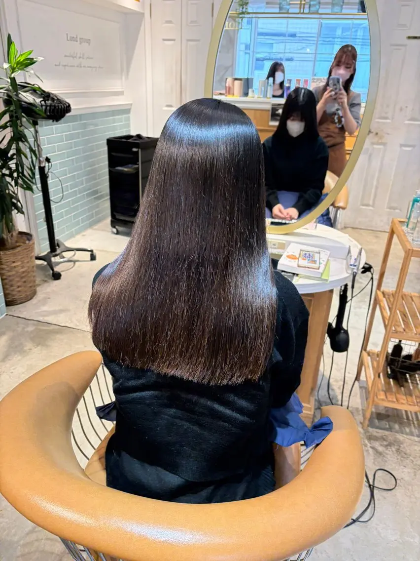 ロング 髪質改善 縮毛矯正 カット ヘアカラー トリートメント ヘアセット 髪質改善/ボブ /韓国/erikoのヘアスタイル