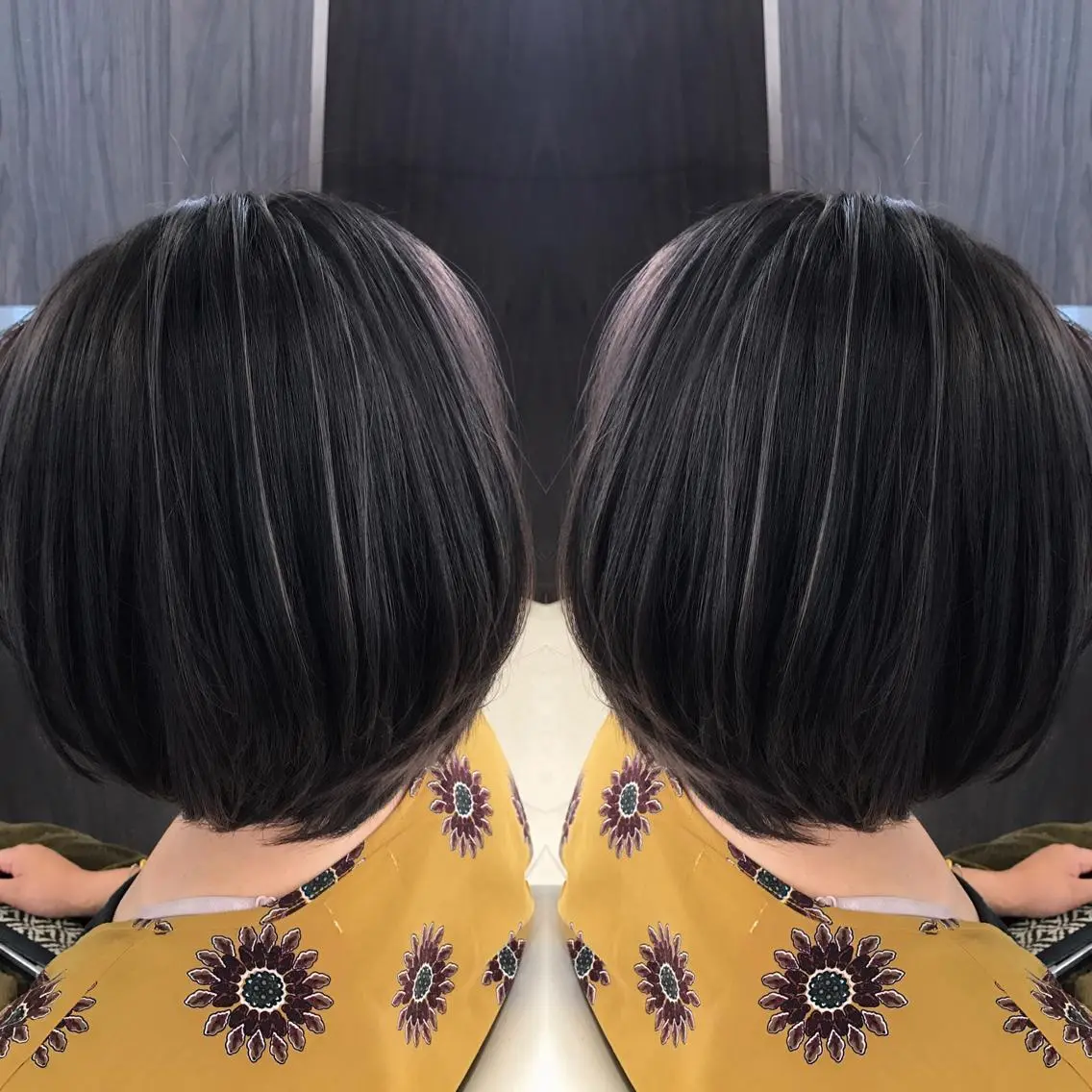 ショート カラー ラベンダーカラー Oopsレイヤー 加藤澄都のヘアスタイル