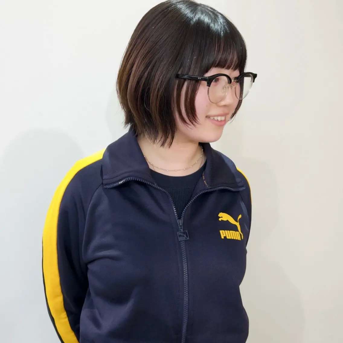 ショート カラー ボブレイヤー 透明感カラー ボブ 顔まわりレイヤー 顔周りカット nonoka オリーブ/レイヤーのヘアスタイル
