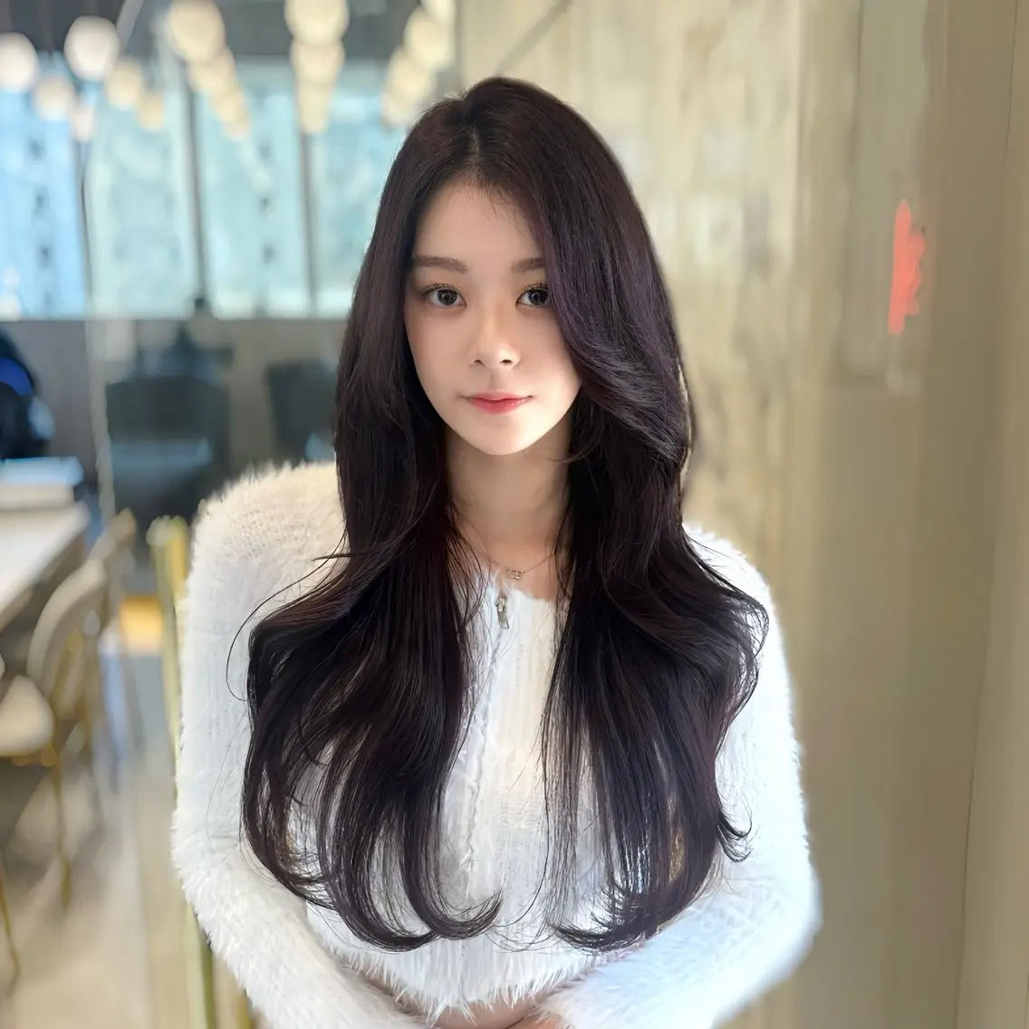 ロング カラー 透明感カラー 髪質改善 韓国風ヘア カット ヘアカラー トリートメント ヘッドスパ 髪質改善/韓国ヘア レイヤー/新宿/ロミのヘアスタイル