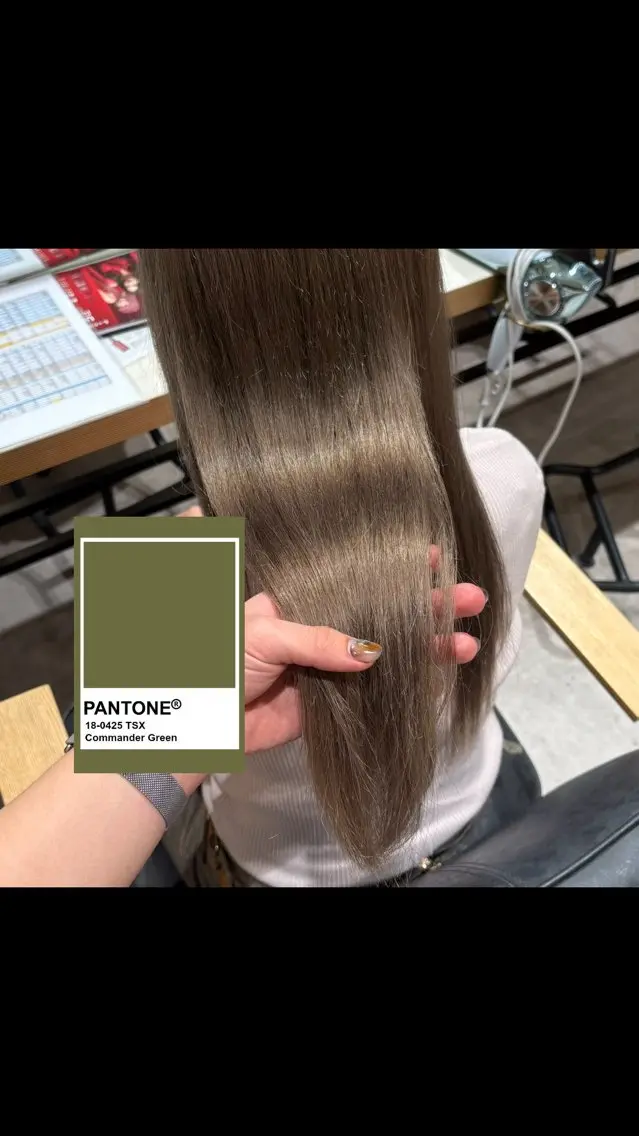 カラー ベージュカラー 透明感カラー オリーブベージュ ヘアカラー 🍃オリーブ/透明感 カラー/ shoのヘアスタイル
