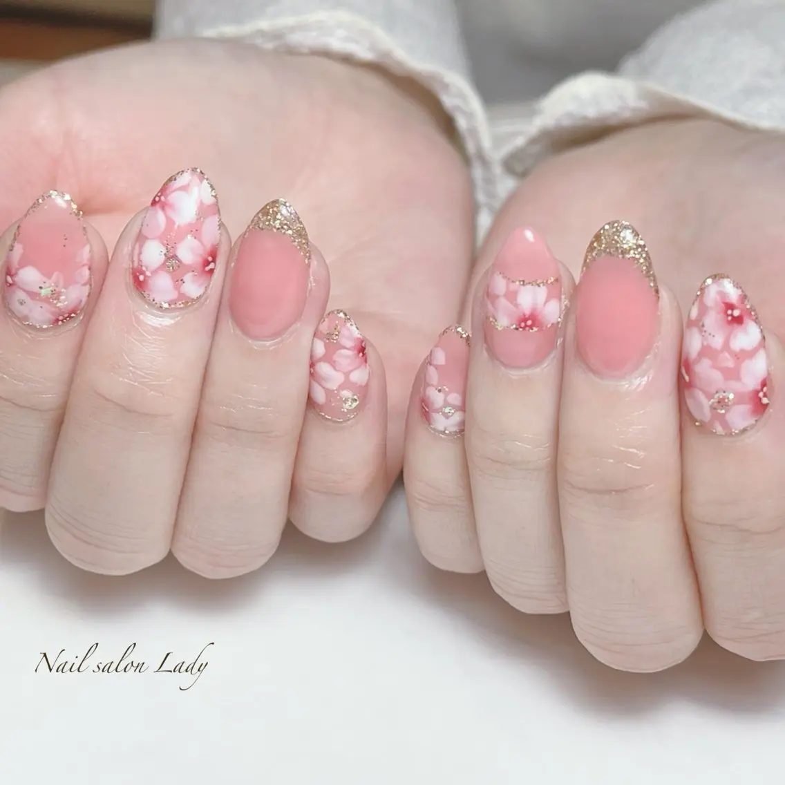 ネイル 桜ネイル フラワーネイル Nail salon Ladyのネイルデザイン