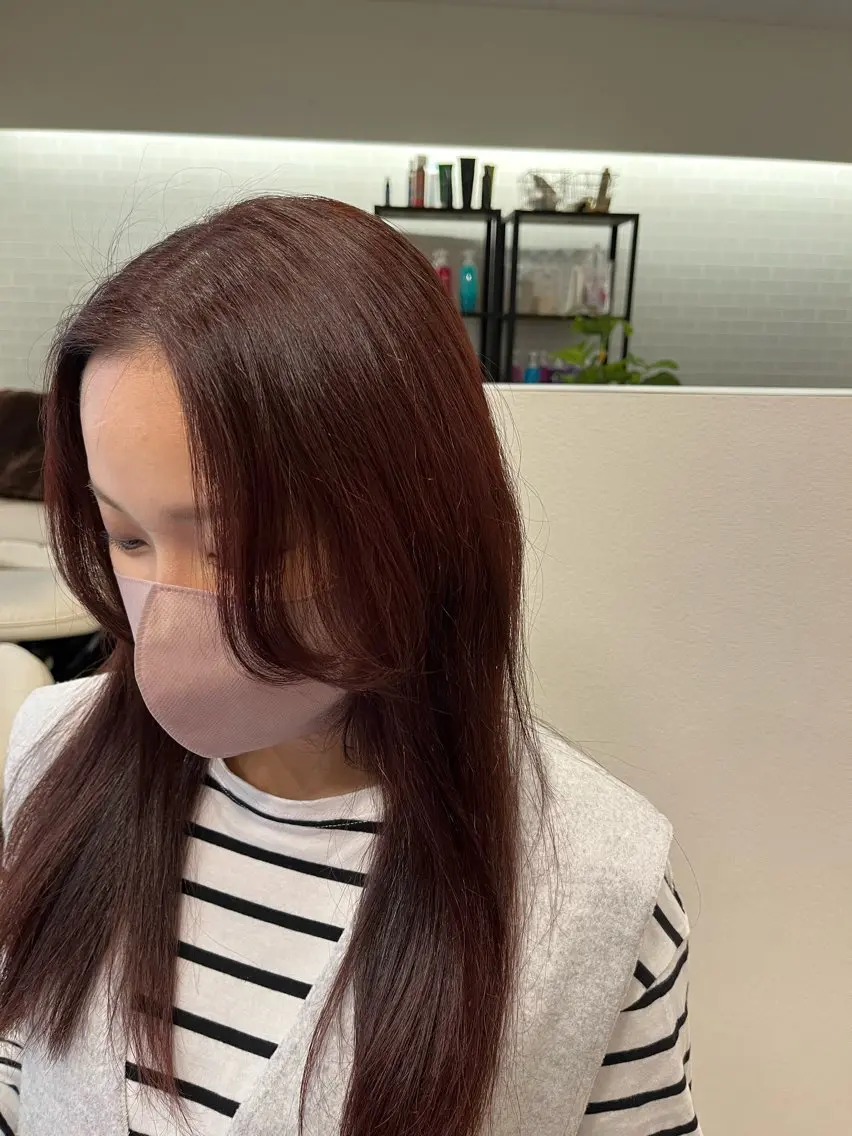 ロング カラー ヘアアレンジ ピンクカラー ピンクパープル パープルカラー ヘアカラー トリートメント 暖色ボブ 🍊rikakoのヘアスタイル