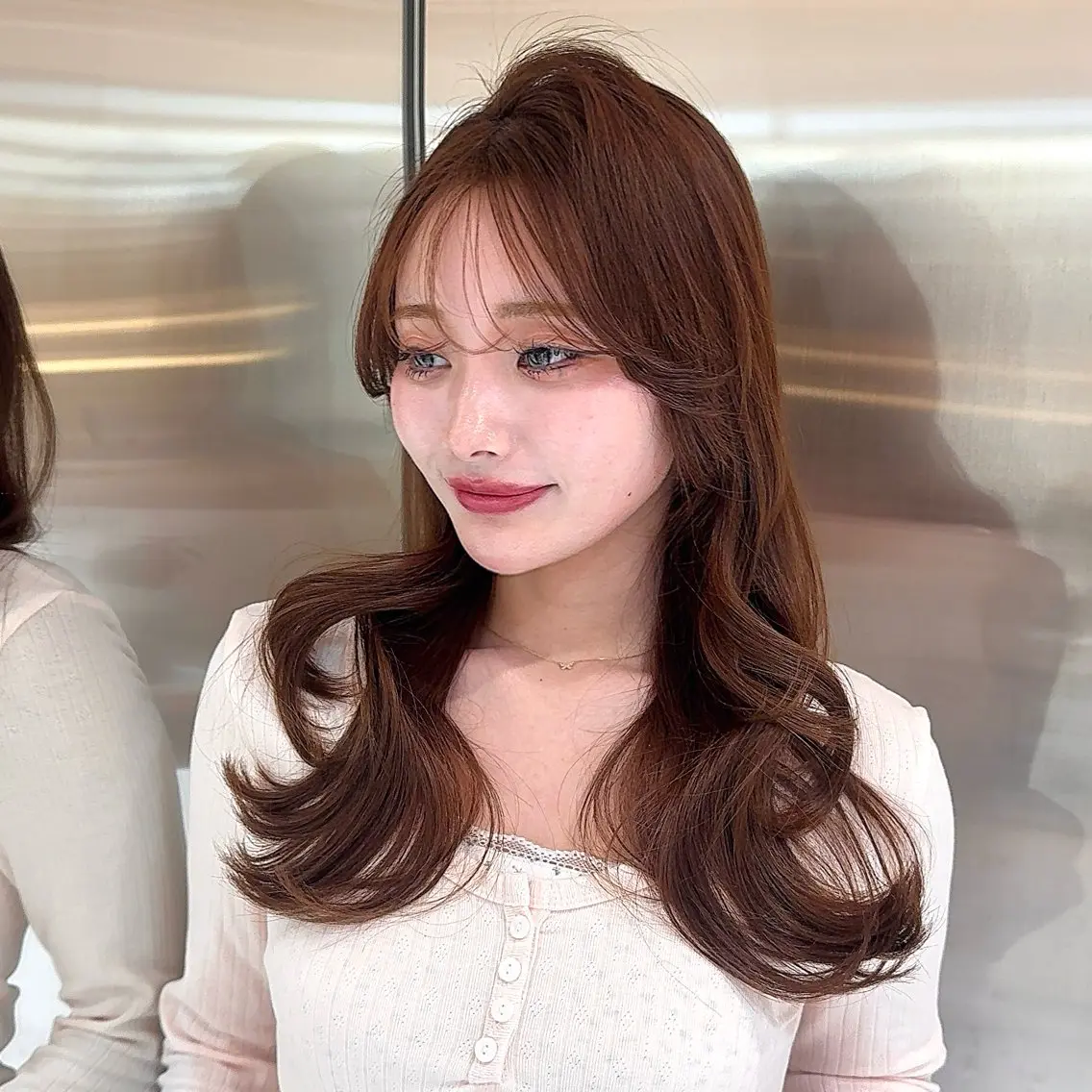 🧸韓国風前髪、顔周りカット+カラー+トリートメント🧸の写真