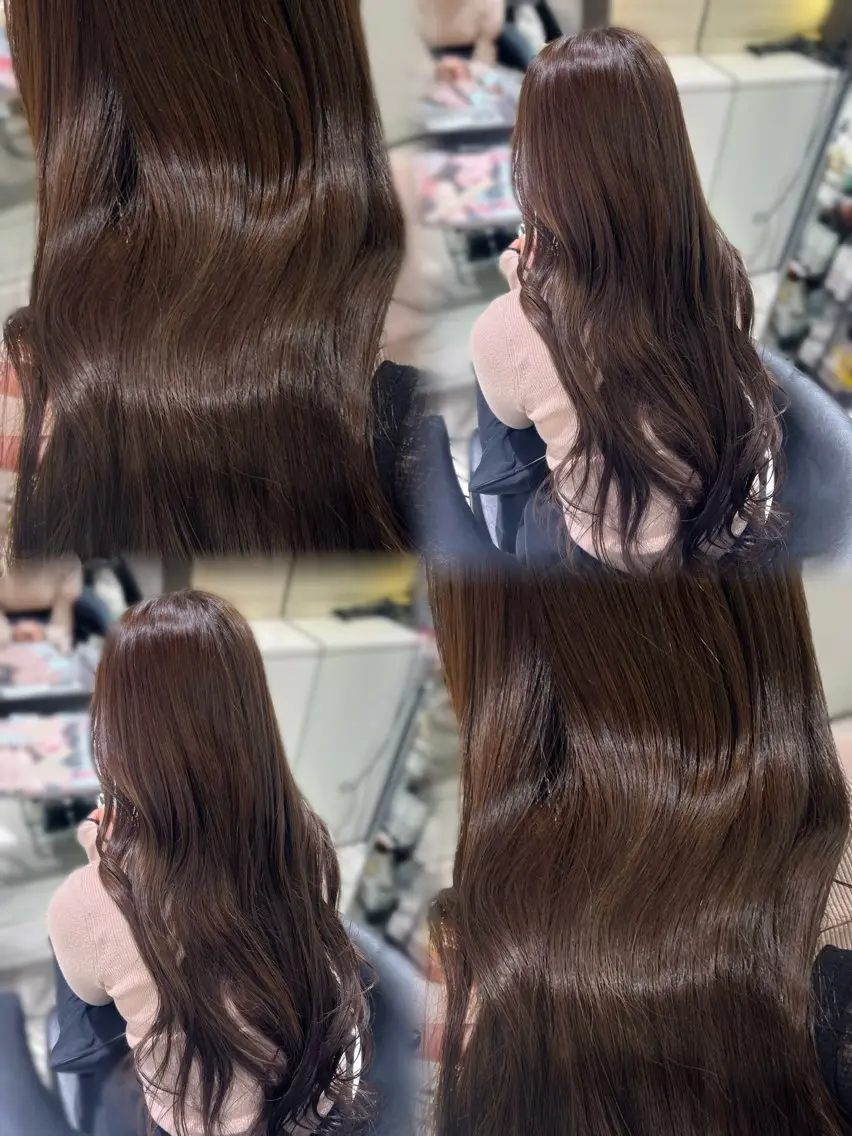 ロング 髪質改善 トリートメント レイヤー×艶髪🤎. 𝜗𝜚hitomiのヘアスタイル