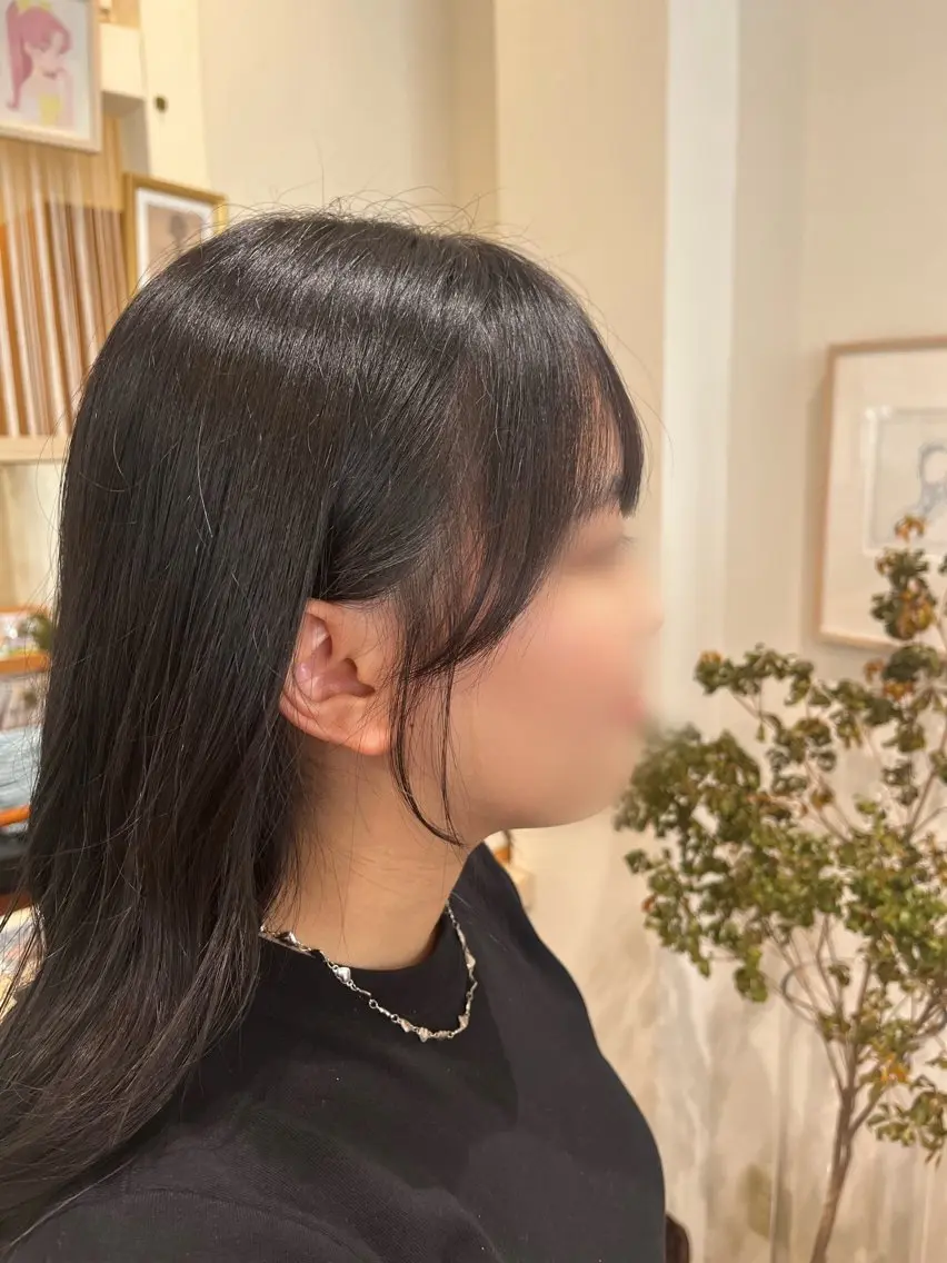 顔周りカット+髪質改善トリートメントの写真