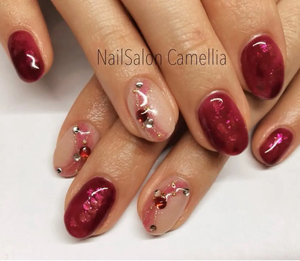 ネイル アートネイル ジェルネイル ハンドネイル nailsalon camelliaのネイルデザイン