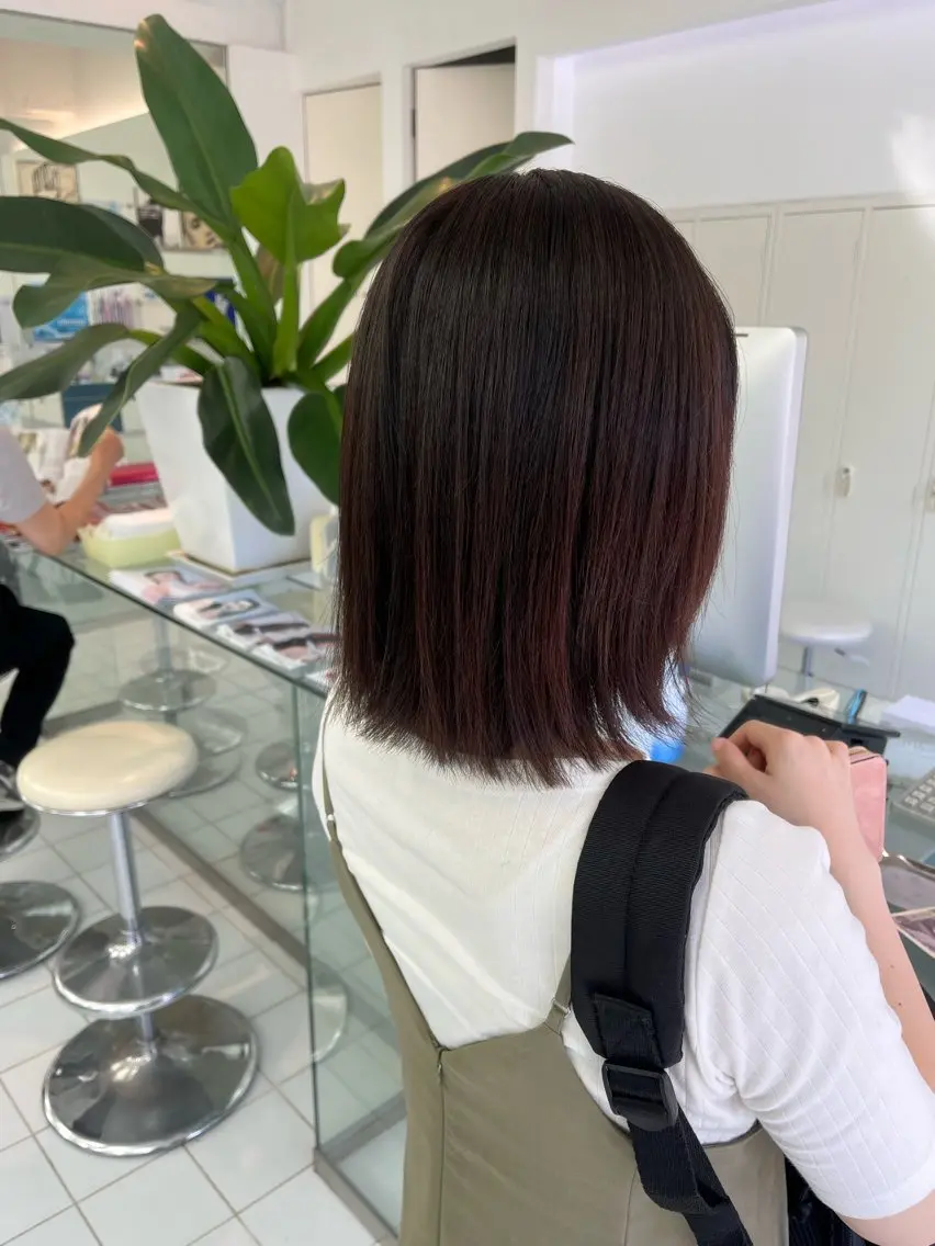 カラー ブラウンカラー 菅 野のヘアスタイル