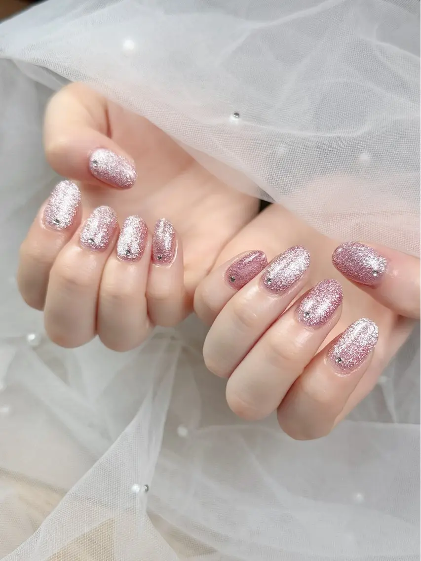🧸ラメ・フラッシュネイルの写真