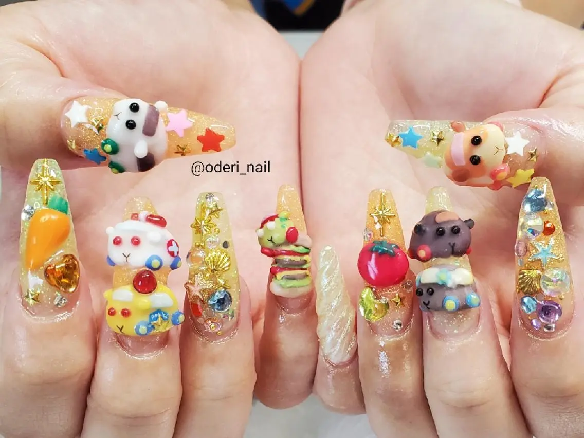 ネイル アートネイル ジェルネイル おで@ oderi_nailのネイルデザイン