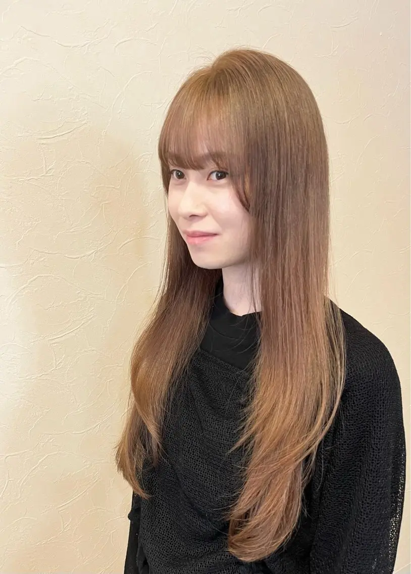 ロング 🎀OJIMA 🤍ピンクカラー🎀のヘアスタイル