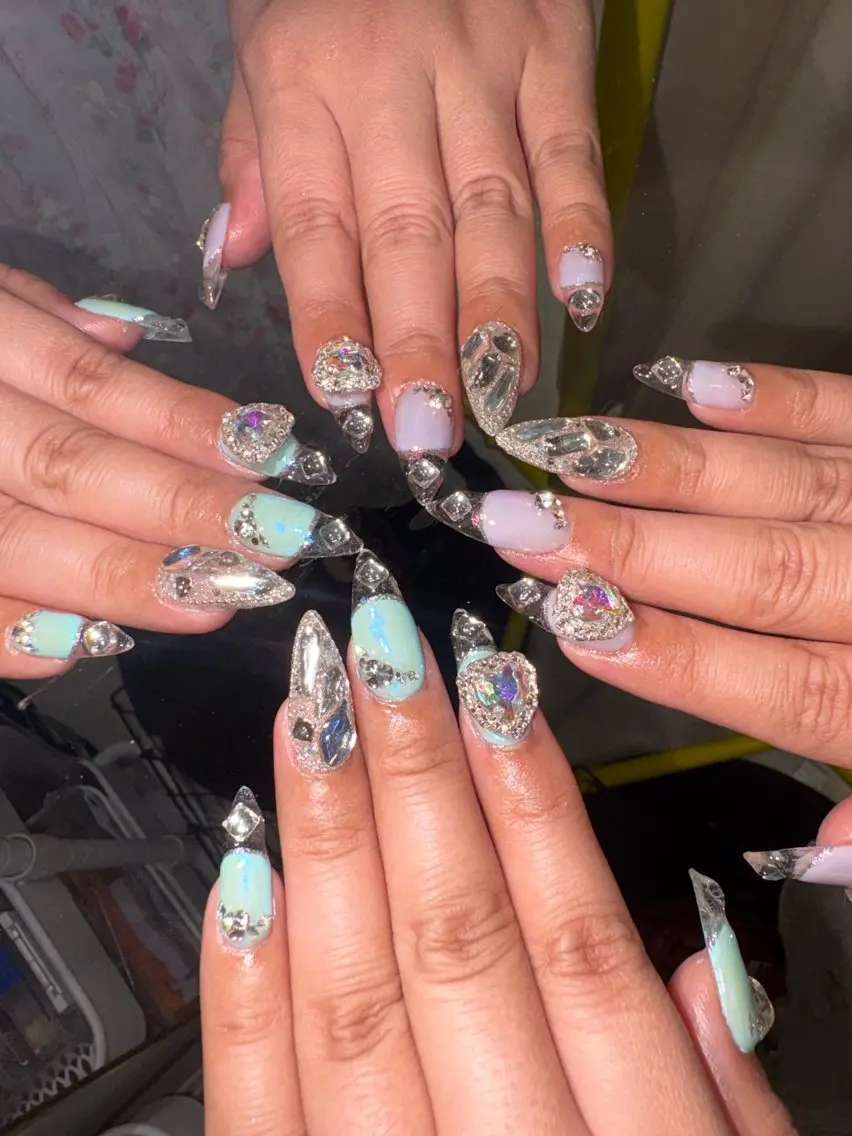 ネイル ハンドネイル 33nail✴️栄 スミレ❇️Gel-xのネイルデザイン
