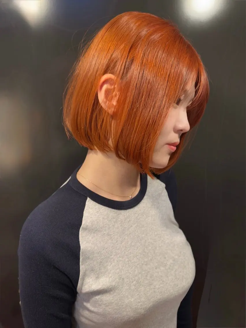 ミディアム カラー カット ヘアカラー 似合わせ痩せるカット 透明感カラー/たけるのヘアスタイル