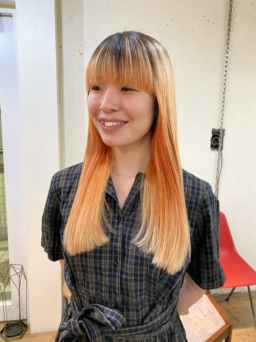 ロング カラー 竹内 柚子のヘアスタイル