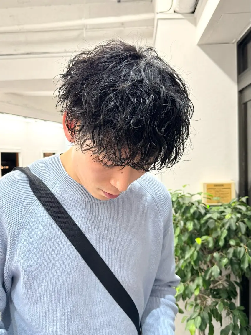 パーマ メンズ メンズパーマ 波巻きパーマ カット パーマ トリートメント シャドウパーマ/ 波巻パーマYu-Kiのヘアスタイル
